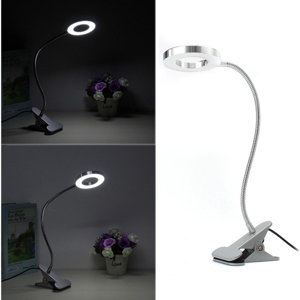 Skymore LED Book Light Clip Reading Light USB Interface 2 Brightness Warm/White with Eye Protection