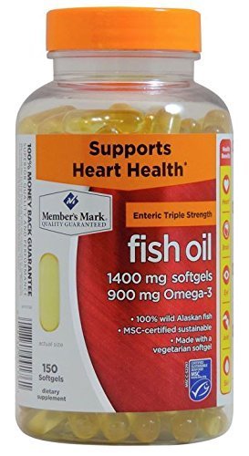 Member's Mark - Omega 3, Fish Oil 1400 mg (900 mg EPA/DHA), Enteric Coated, 3Pack (150 Count Each) 70Vdjz
