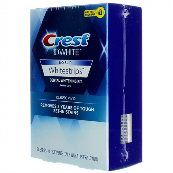 Crest 3D White Whitestrips Dental Whitening Kit Classic Vivid - 12 each, Pack of 2