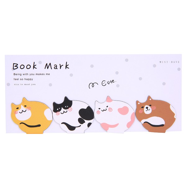 Bộ 4 Bookmark Magnet Mèo