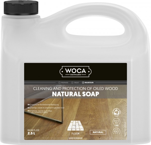 WOCA Natural Soap (Natural) 2.5 Litre / 2.5L