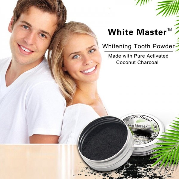 10gWhite Maste Activated Carbon Coconut Shell To Tartar Smoke Stain Teeth Whitening Powder