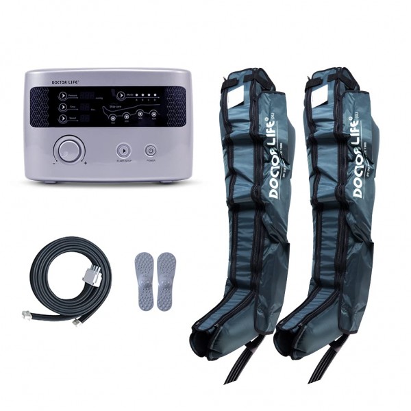 DOCTOR LIFE LX9max Sequential Air Compression Recovery System : Pump + Boots (XXL) + Extension zippers (for XXL)