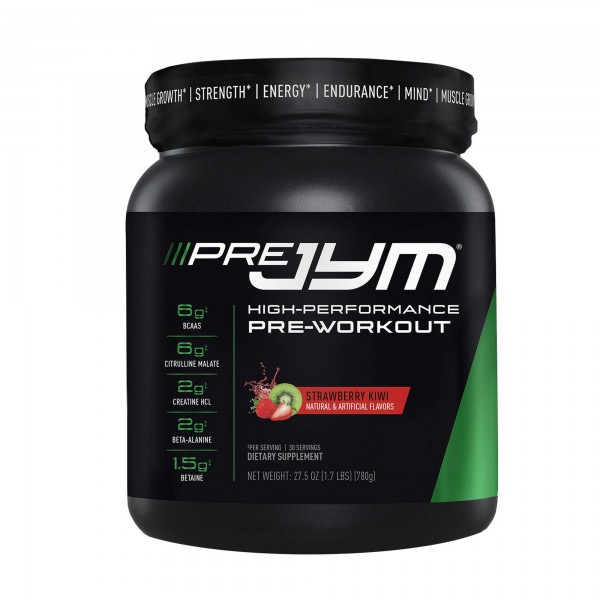 Pre JYM Strawberry Kiwi Pre Workout Powder - BCAAs, Nootropics, Creatine HCI, Citrulline, Beta-Alanine, Betaine, Taurine, Huperzine | JYM Supplemen...