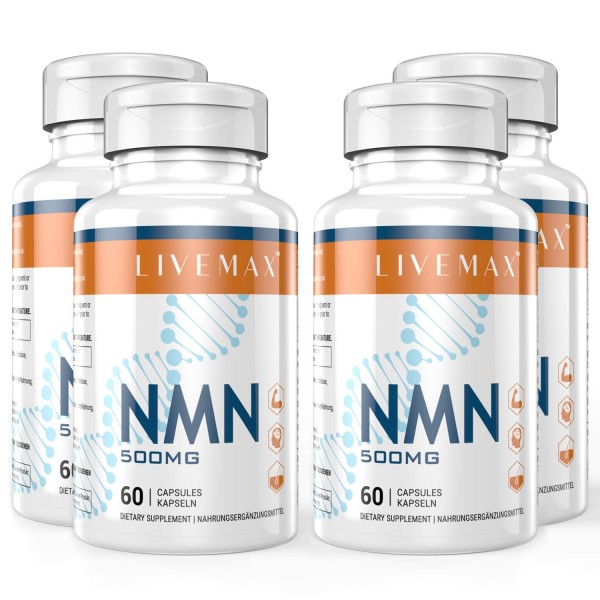 NMN Nicotinamide Mononucleotide Supplement, NAD Booster Supplement, Vitamin B3 Family, 4 Pack 240 Capsules - 500mg NMN Per Serving to Support NAD, ...