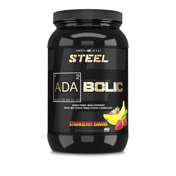 Steel Supplements ADABolic Pre Workout | Muscle Builder for Men & Women | Strawberry Banana | Post Workout Recovery Drink | Restores Muscle Glycoge...