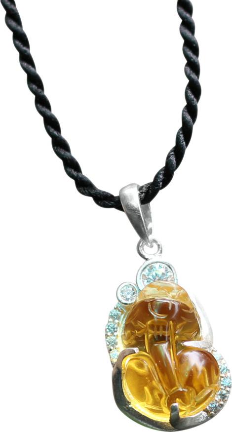 Tỳ Hưu Pha Le Bọc Bạc Ngọc Quý Gemstones MD29 - Vàng