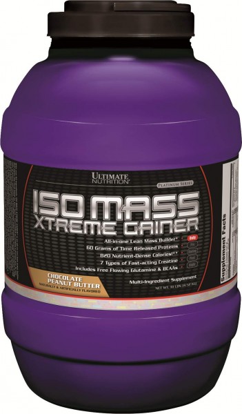 Ultimate Nutrition ISO Mass Xtreme Gainer, Isolate Protein Powder with Creatine - Weight Gain Serious Lean Muscle Mass with 60 Grams of Protein, Ch...