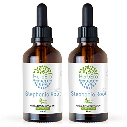 Stephania Root B120(2pcs) Alcohol-Free Herbal Extract Tincture, Super-Concentrated Wildcrafted Stephania Root (Stephania Tetrandra) Dried Root (2x4...