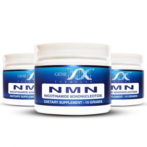 Genex NMN Nicotinamide Mononucleotide (45 Gram Serving 3x15g Jars) - Certified 99.8% Pure Powder Works Best When Paired with Resveratrol | Direct N...