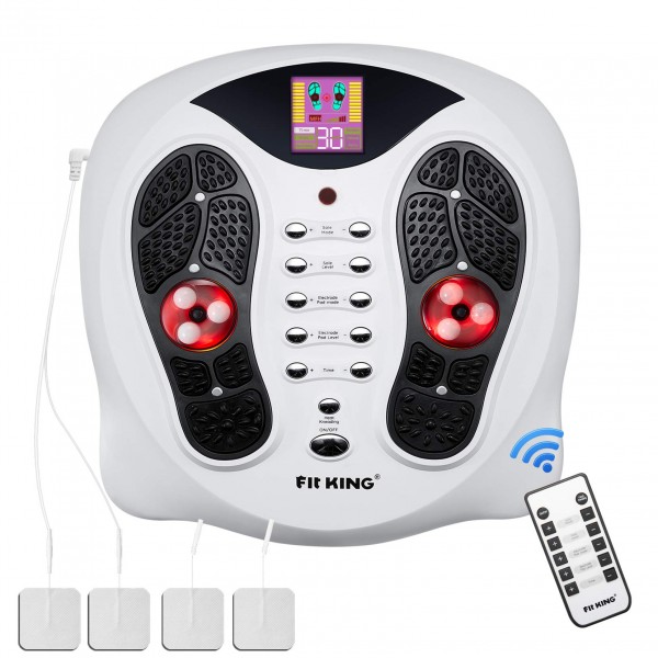 FIT KING Foot Circulation Machine, Advanced Foot Circulation Stimulator with EMS &TENS & Foot Massage Units for Circulation, Plantar Fasciitis, Pai...