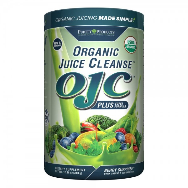 Certified Organic Juice Cleanse OJC Plus Berry Surprise - Purity Products - 30+ Organic Veggies and Fruits - 5 Grams of Fiber - Promotes Energy and...