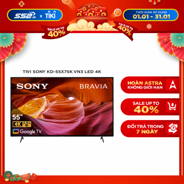 Google Tivi Sony 4K 55 inch KD-55X75K - Model 2022