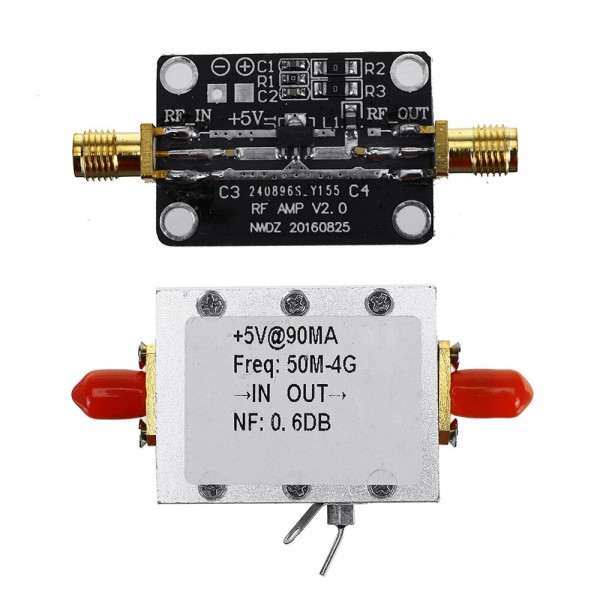 0.05-4GHz Ultra-low Noise NF=0.6dB High Linearity Broadband Amplifier LNA Input -110dBm