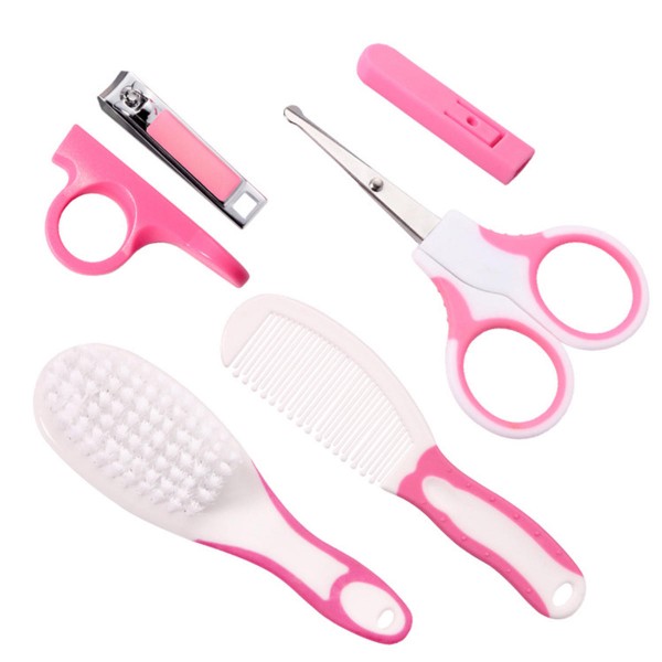 6Pcs/Set Baby Infant Kids Nail Hair Health Care Grooming Brush Comb Clipper Scissors Kit