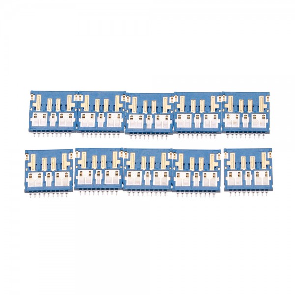 10PCS COB Connector USB 3.0 Male h1.05 Ultra-Thin 9Pin Isometric