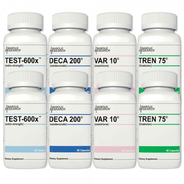 Strength Stack +Plus (Testosterone Enhancement System) - Test-600x™, Deca 200®, VAR 10®, Tren 75® - 2 Month Supply