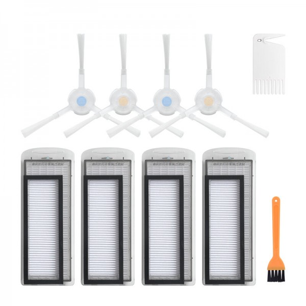 10pcs Replacements for NARWAL Vacuum Cleaner Parts Accessories Side Brushes*4 HEPA Filters*4 Cleaning Tools*2 [Non-Origi