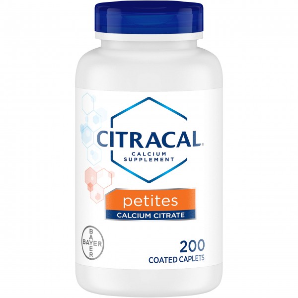 Citracal Calcium Citrate + D3 Petites Tablets - 200 ct, Pack of 4