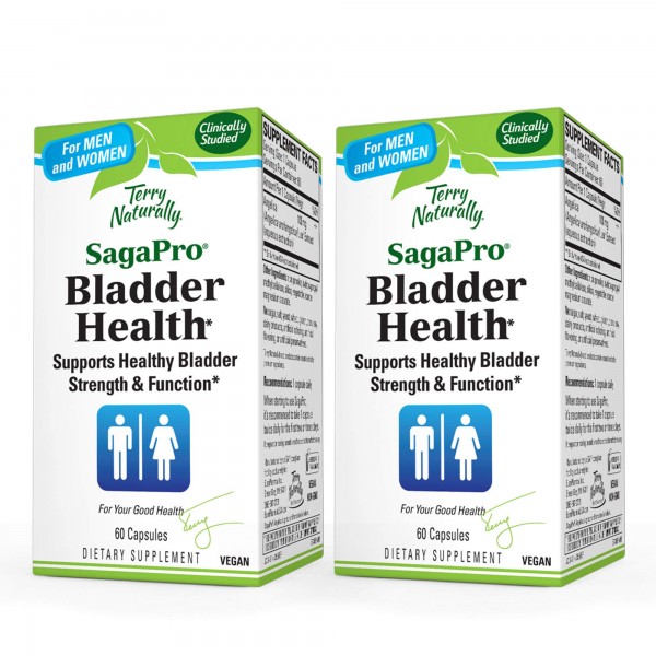 Terry Naturally SagaPro Bladder Health - 60 Capsules, Pack of 2 - 100 mg Angelica Archangelica - Bladder Strength & Function Support for Men & Wome...