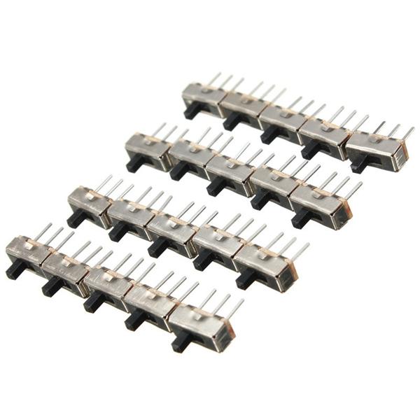 200pcs SS12D00G3 2 Position SPDT 1P2T 3 Pin PCB Panel Mini Vertical Slide Toggle Switch