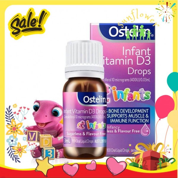 Ostelin Infant Vitamin D3 Drops 2.4ml giúp phát triển xương ÚC - Shop Sunflower