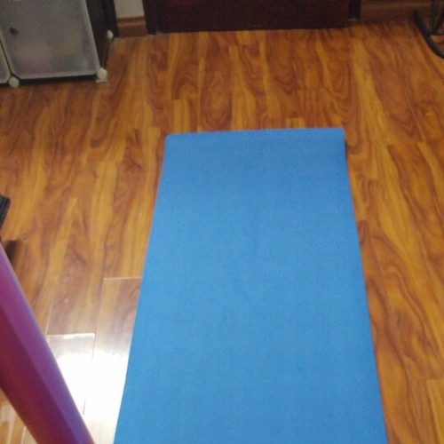 Thảm yoga tpe cao cấp 2 lớp màu xanh