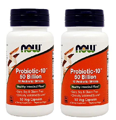 Now Foods Probiotic-10? 50 Billion - 50 Vcaps (2-Pack)