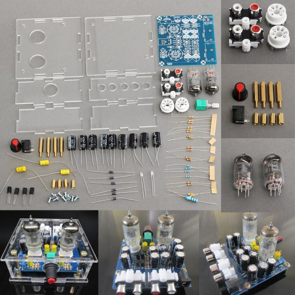 6J1 Valve Tube Preamplifier Board Module Bass on Musical Fidelity DIY Kit with Case