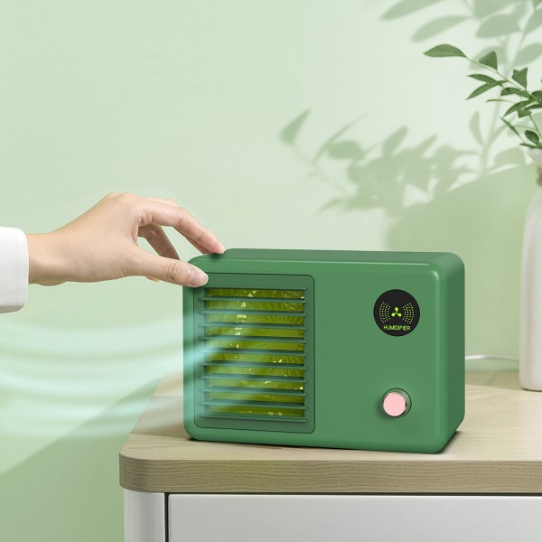 400ml Air Conditioner 3 Speed 7 Color Light 2000mAh Mini USB Air Fan Water-cooled Spray Fan