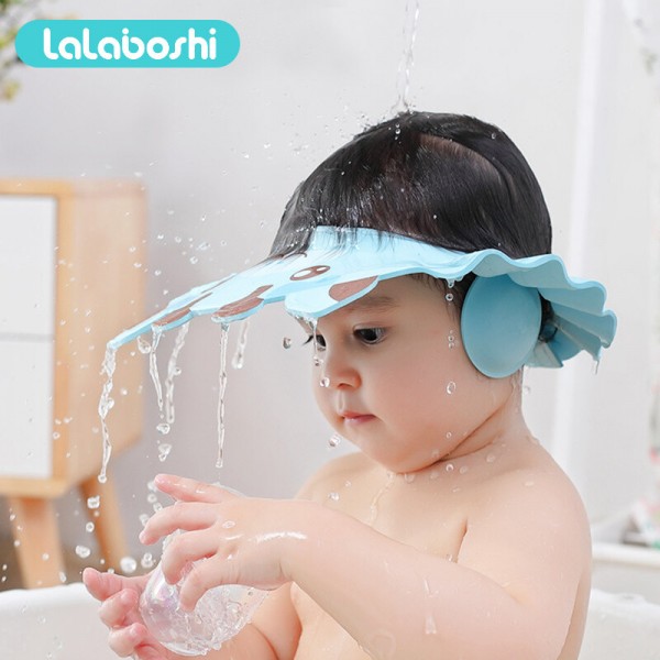 [Lalaboshi] Mũ Gội Đầu Cho Bé Bảo Vệ Tai Trẻ Sơ Sinh Bé Trai Và Bé Gái Mũ Tắm Tóc (Có Thể Điều Chỉnh)