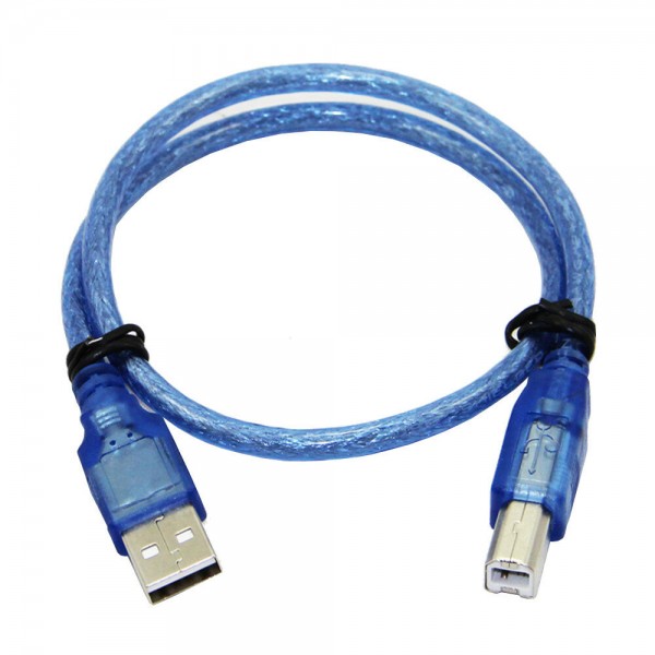 30CM Blue USB 2.0 Type A Male to Type B Male Power Data Transmission Cable For UN0 R3 MEGA 2560