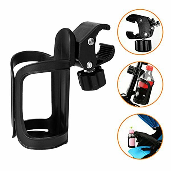 Portable Stroller Water Cup Holder Bicycle Universal Quick Release Bike Bottle Holder Plastic Black