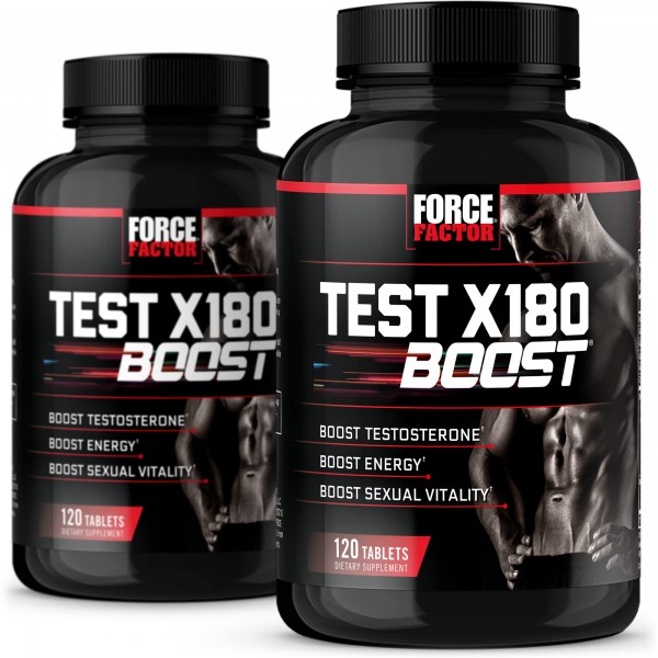 Test X180 Boost, 2-Pack, Testosterone Booster and Energy Supplement for Men, Boost Energy, Increase Stamina, and Enhance Vitality, with D-Aspartic ...