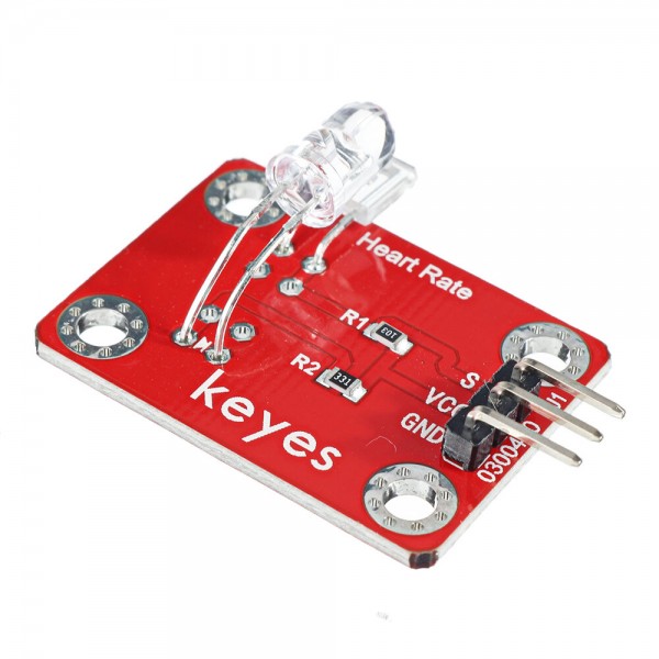 Keyes Brick Finger Heartbeat Module(Pad hole) with Pin Header Board Analog Signal