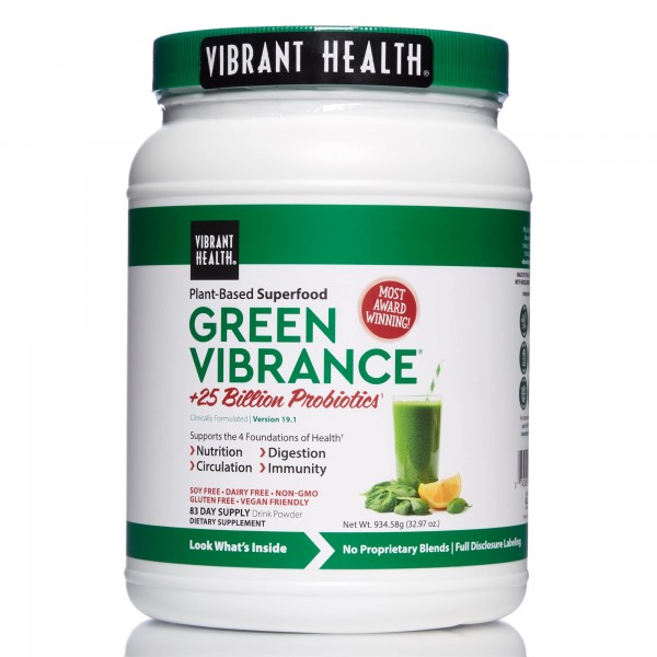 Vibrant Health, Green Vibrance, Vegan Superfood Powder, 83 Servings (FFP)