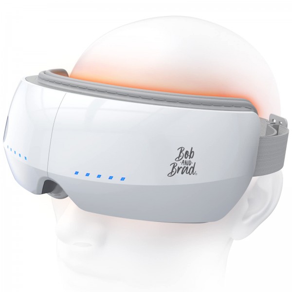 BOB AND BRAD Eye Massager with Heat, Upgrade Smart Eye Mask with White Noise Music, Rechargeable Eye Massager for Migraines Relax Eye Strain Dry Ey...