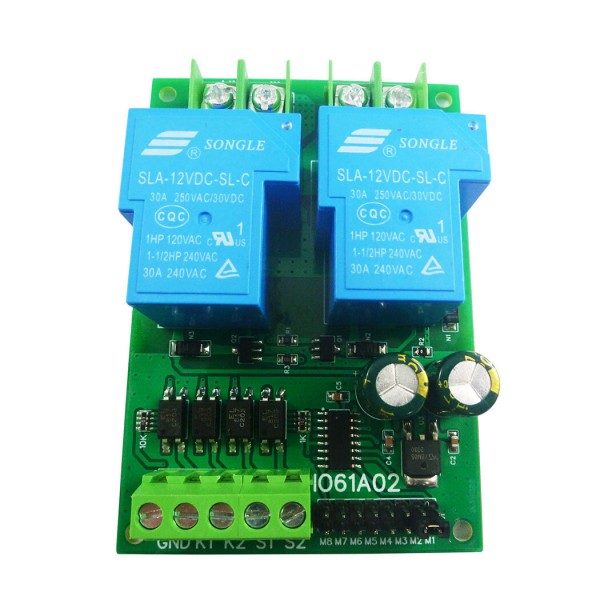 30A 12V 24V DC Motor Controller Relay Board Forward Reverse Control Limit Start Stop Switch for Garage Door Crane Elevat