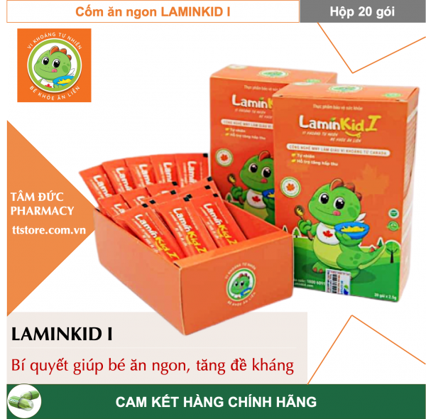 [HCM]LAMINKID I (Hộp 20 gói) - Giúp trẻ ăn ngon tăng sức đề kháng - Lamin Kid