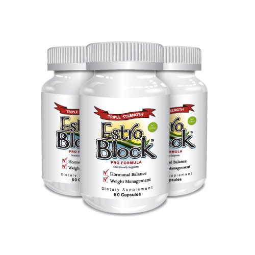 Estroblock PRO TRIPLE STRENGTH - 3-Pack 180 Capsules total, DIM & Indole 3-Carbinol For Natural Hormonal Hormone Balance, Acne