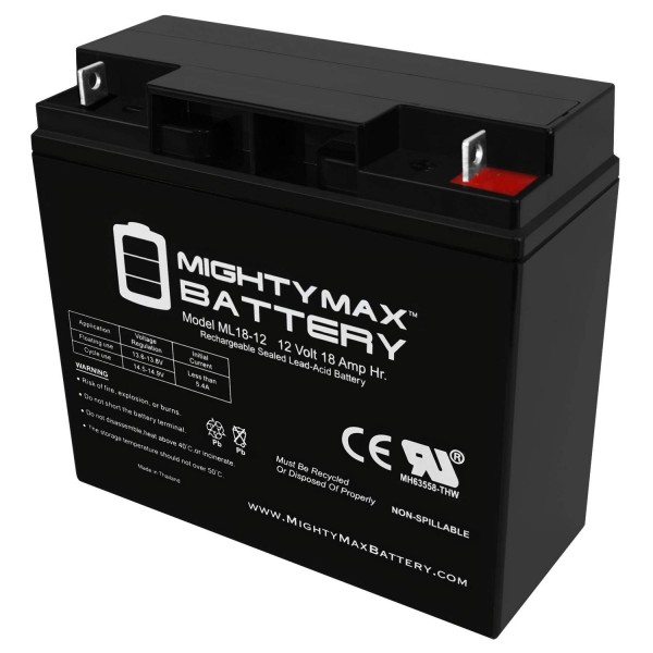 ML18-12 12V 18 AH SLA Battery - Mighty Max Battery Brand Product