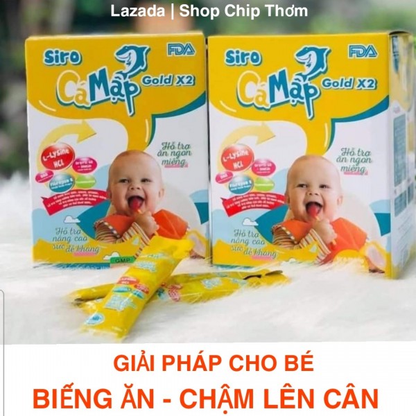 Siro Cá Mập Gold X2  - Siro Ăn Ngon Baby Shark Mẫu Mới Nhất - Giúp Trẻ Ăn Ngon Hết Táo Bón Tăng Cân Tự Nhiên - Hàng Chính Hãng