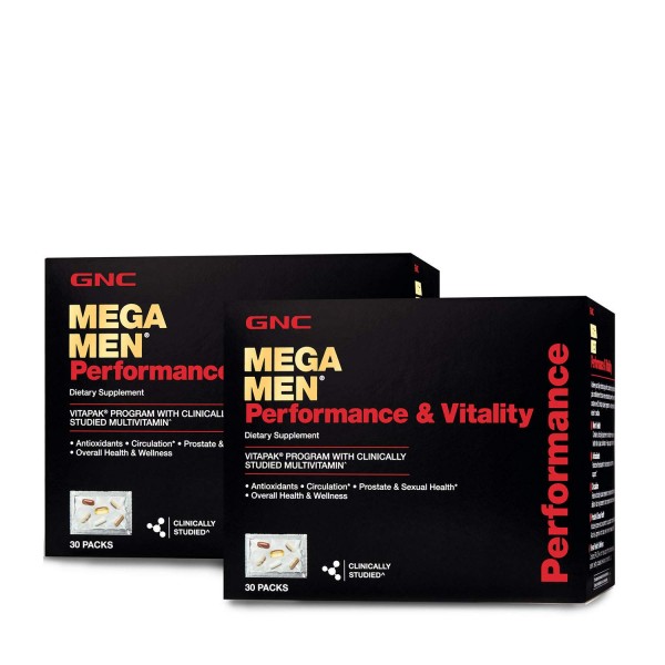 GNC Mega Men Performance Vitality Vitapak Program - Daily Multivitamin -Twin Pack