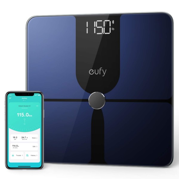 eufy by Anker, Smart Scale P1 with Bluetooth, Body Fat Scale, Wireless Digital Bathroom Scale, 14 Measurements, Weight/Body Fat/BMI, Fitness Body C...