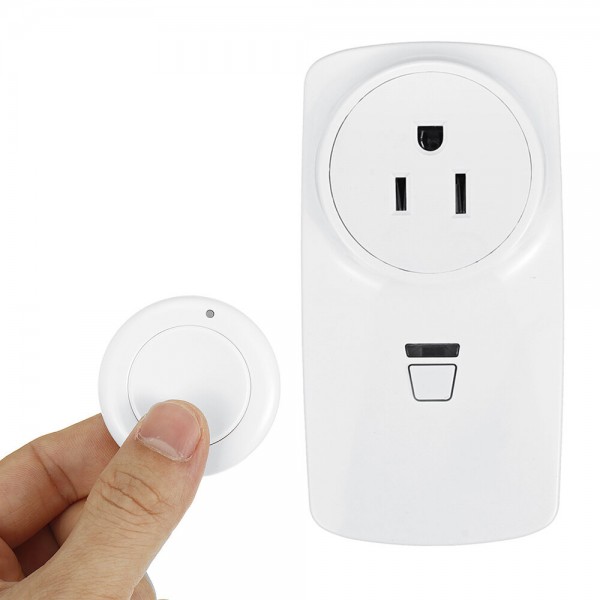 AC85V-250V Wireless Remote Control Socket US Standard Socket with Free Sticker Circular Remote Controller