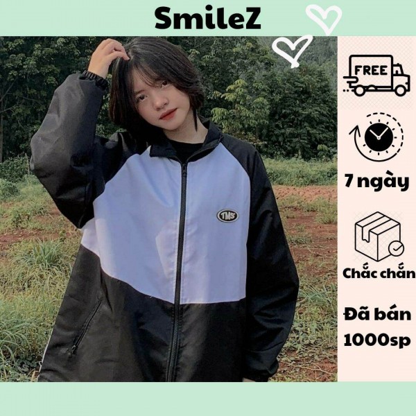 Áo khoác dù TMS Logo Bomber Nam Nữ Ulzzang Form Rộng Phong Cách Năng Động Cá Tính