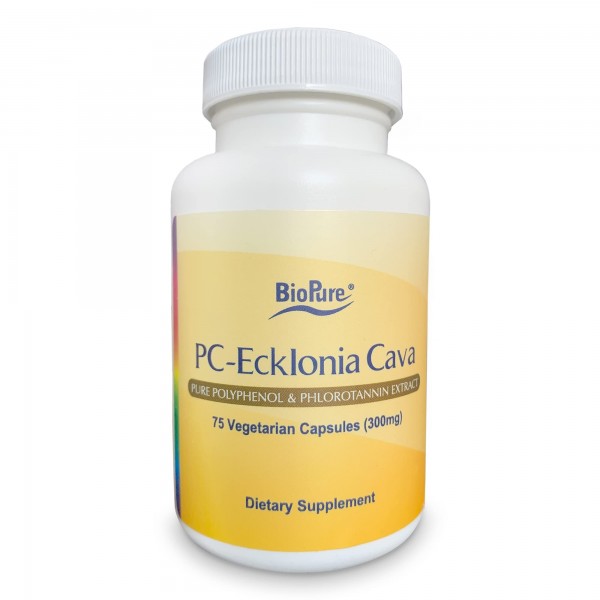 BioPure PC Ecklonia Cava - Patented Polyphenol and Phlorotannin Extract (300 mg, 75 vegetarian capsules)