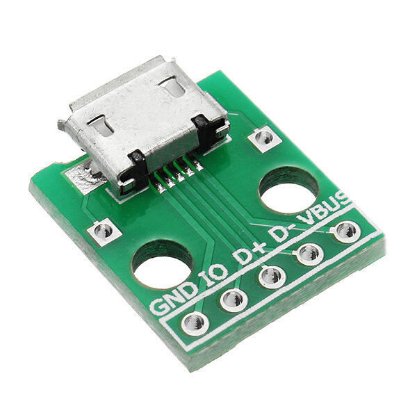 Micro USB To Dip Female Socket B Type Microphone 5P Patch To Dip With Soldering Adapter Board