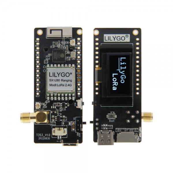 LILYGO® T3S3 V1.0 ESP32-S3 LoRa SX1262/SX1276 SX1280 2.4G Development Board WiFi Bluetooth Wireless Module 0.96 Inch OLE