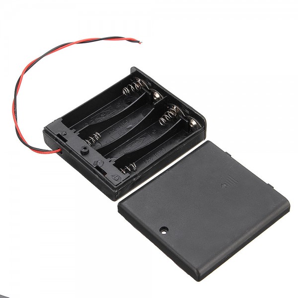 10pcs 4 Slots AA Battery Box Battery Holder Board with Switch for 4xAA Batteries DIY kit Case